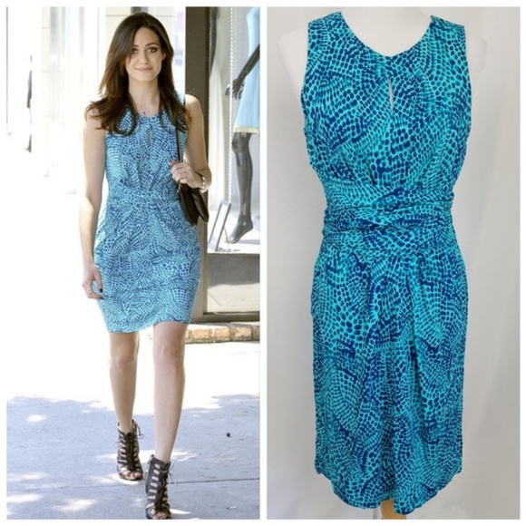 Banana Republic x Issa London Blue Wrap Midi Dress - Picture 2 of 10